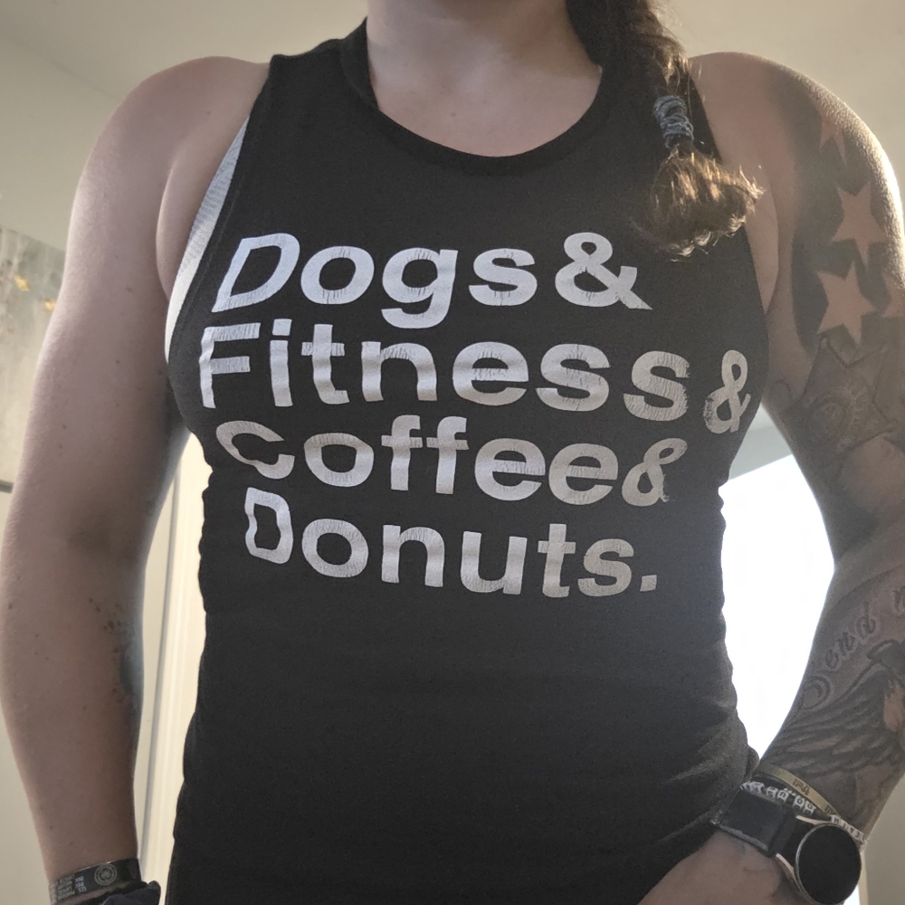 Black Graphic Tank Top